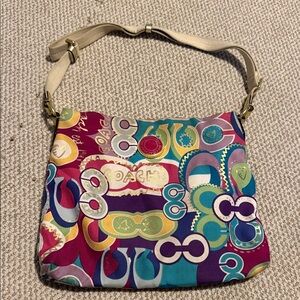 Vintage Coach Colorful Women's Shoulder Bag